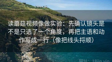 读蘑菇视频像做实验：先确认镜头是不是只选了一个角度，再把主语和动作写成一行（像把线头捋顺）